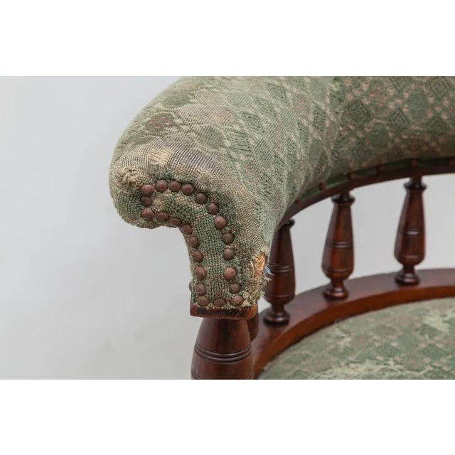 Brown Desk Swivel Captains Chair, 1890s For Sale - Image 8 of 10