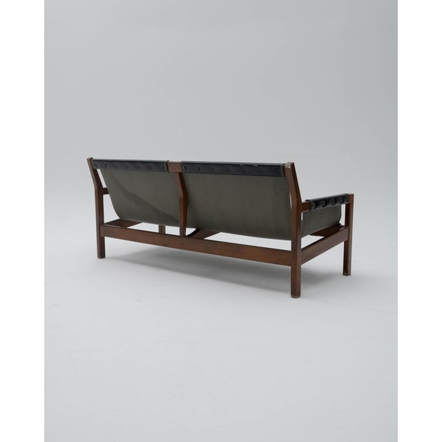 Wood Brutalist Castilian Sofa and Lounge Chairs attributed to Paco Muñoz for Darro, 1960s, Set of 3 For Sale - Image 7 of 17