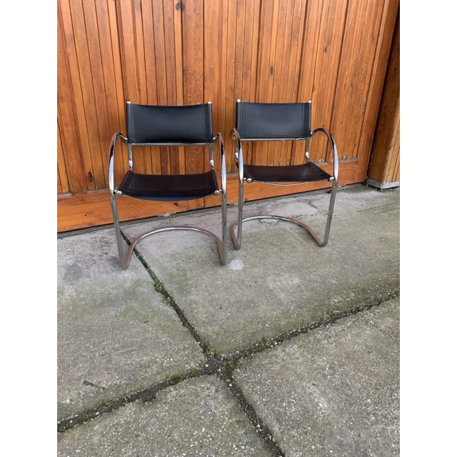 Set of Vintage Italian Bauhaus Chrome Dining Chairs, 1970s For Sale - Image 7 of 10