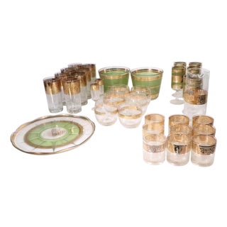 Mid 20th Century Set of Mid Century Cuyler Skylyte Barware Glasses - 33 pcs For Sale