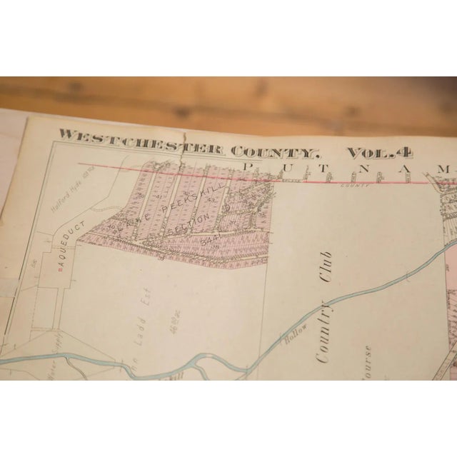 Traditional Vintage Hopkins Map of Town of Cortlandt For Sale - Image 3 of 6