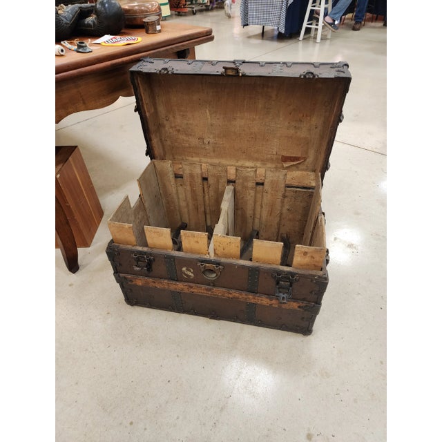 Brown Early 20th Century C a Taylor Trunk Chicago Civic Opera For Sale - Image 8 of 11