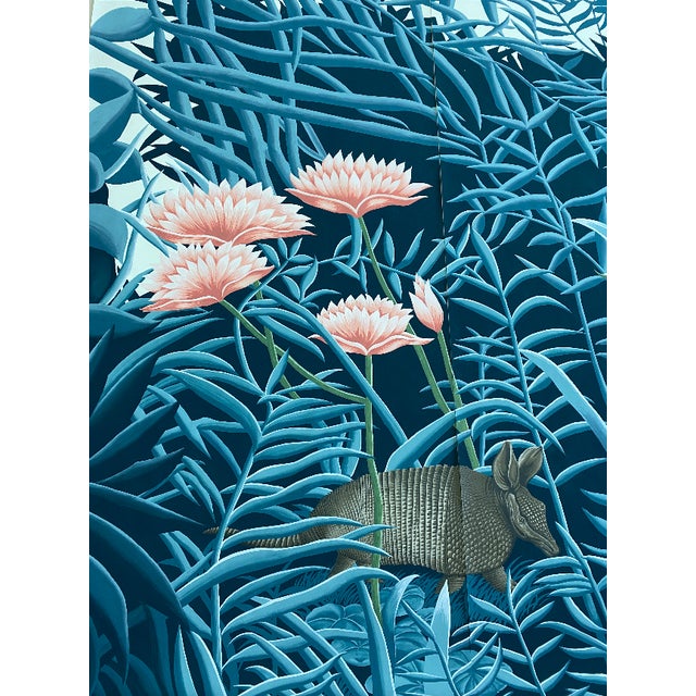 Paper Hand-Painted Rousseau, Hand-Painted Panoramic Wallpaper For Sale - Image 7 of 9