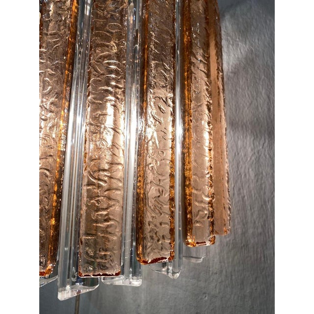 1980s Italian Wall Sconces in Ice and Pink Triedri by Venini, Murano, 1980s, Set of 2 For Sale - Image 5 of 13