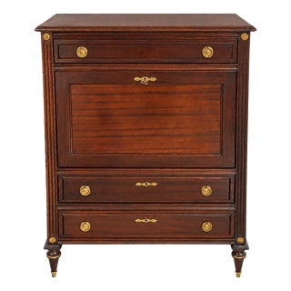 Louis XVI Style Drop-Front Secretary in Mahogany, 1960s For Sale