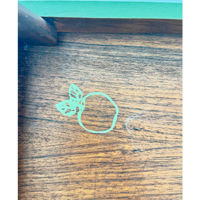 Hand Painted Wood Breakfast Tray For Sale - Image 4 of 5