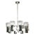 Silver Lightolier Chrome and Glass Chandelier For Sale - Image 8 of 8