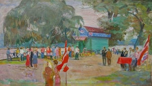Soviet Era Oil Painting, Minskaya, Ukrainian Art, 1970s 56-99