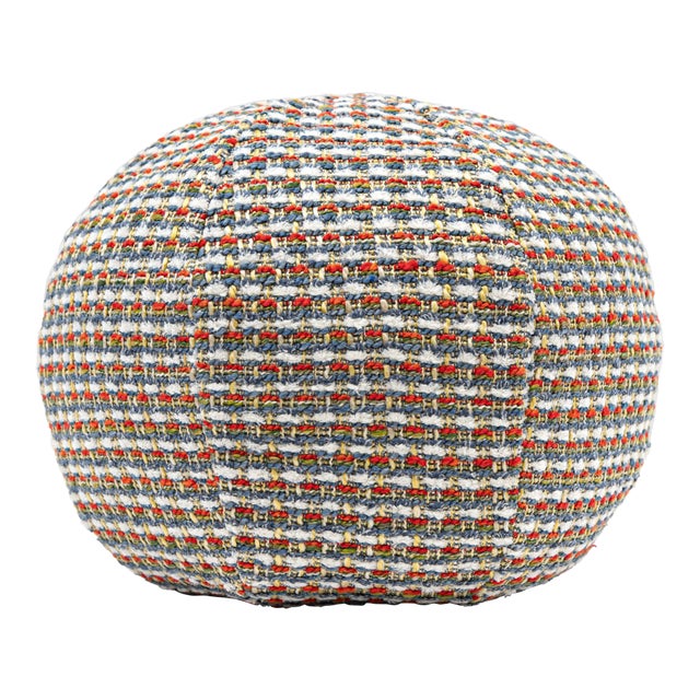 The House Of Scalamandré Heatherton Circle Pillow In Preppy For Sale