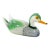 1980s Large Art Glass Duck Sculpture Green Gray Black Attributed to Murano Formia For Sale