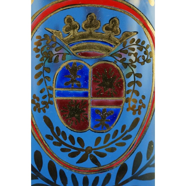 Antique Crystal Decanter Bottle with Gold Decorations by Ludwig Moser, 1890s For Sale - Image 14 of 18