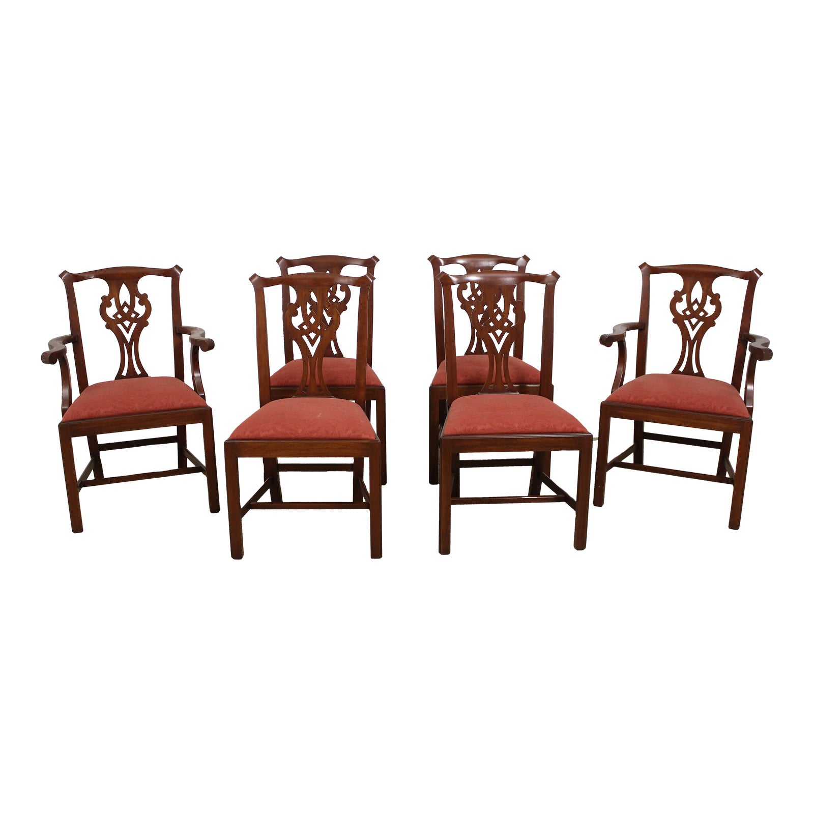 Set of 6 Henkel Harris Cherry Model 101 Dining Room Chairs Chairish