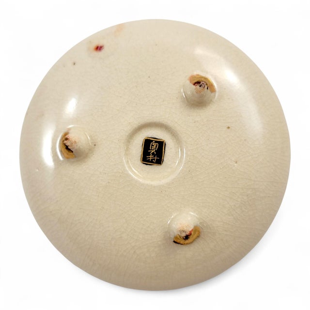 Blue Japanese Meiji Kyoto Satsuma Koro Incense Burner with Bijin Figures by Kotobuki-Dō, 1890s For Sale - Image 8 of 11