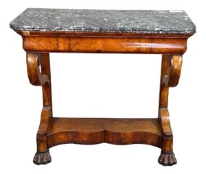 French Louis Philippe Mahogany & Walnut Console C1830