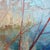 This oil painting captures the essence of spring with its vibrant red branches contrasting against a soothing backdrop of...