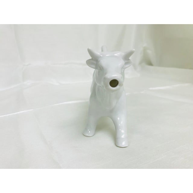 1970s Vintage White Ceramic Cow Creamer Pitcher Chairish