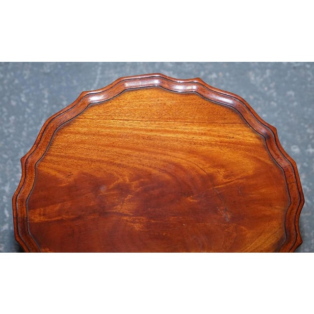 Vintage Walnut Pie Crust Lamp Wine Occasional Table by Charles Barr For Sale - Image 14 of 16