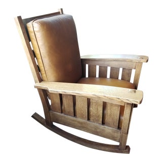 Modern Brown Stickley Rocker For Sale