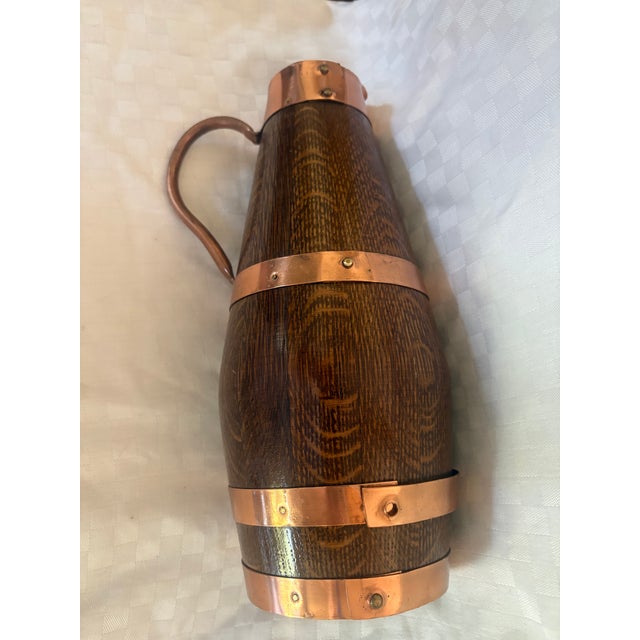 Early 20th Century French Oak Copper Banded Cider or Wine Pitcher For Sale - Image 10 of 12