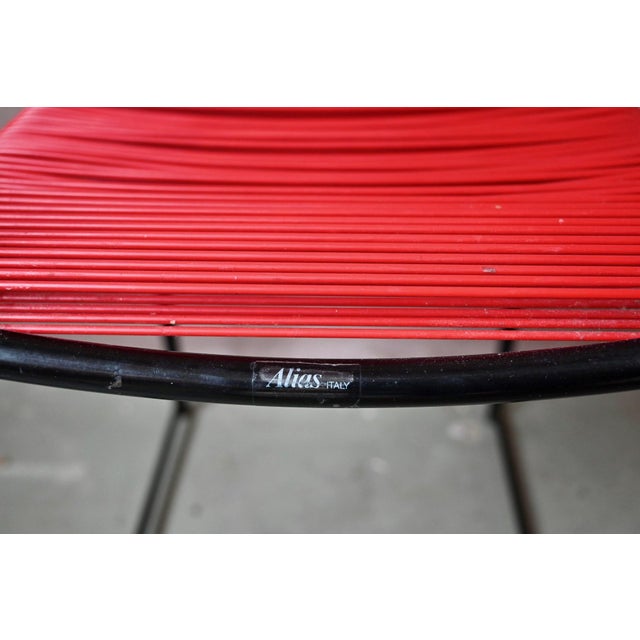 Spaghetti Chairs in Red PVC by Giandomenico Belotti, Italy, 1980s For Sale - Image 12 of 14