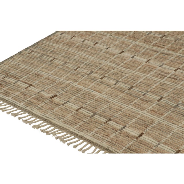 Not Yet Made - Made To Order Rug & Kilim’s Modern Rug with Beige-brown Geometric Patterns - 13x18 For Sale - Image 5 of 7