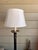 Mid-Century Modern Vintage Italian Wooden Ebonized & Parcel Gilt Tall Table Lamp With New Drum Shade For Sale - Image 3 of 15