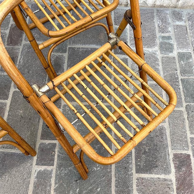Bamboo Folding Chair from Dal Vera, Italy, 1950s For Sale - Image 13 of 17