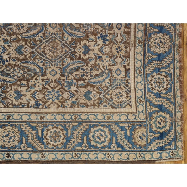 This antique Persian Bakhshaish has a charming masculine characteristic. Bold all-over design, fine handmade rug....