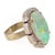 Modern 18k White Gold Australian Opal & Diamond Statement Cocktail Ring Vintage For Sale - Image 3 of 9