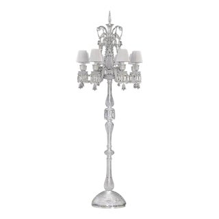 Collection Regina Floor Lamp in Metal and Crystal by Jago For Sale