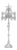 Collection Regina Floor Lamp in Metal and Crystal by Jago For Sale