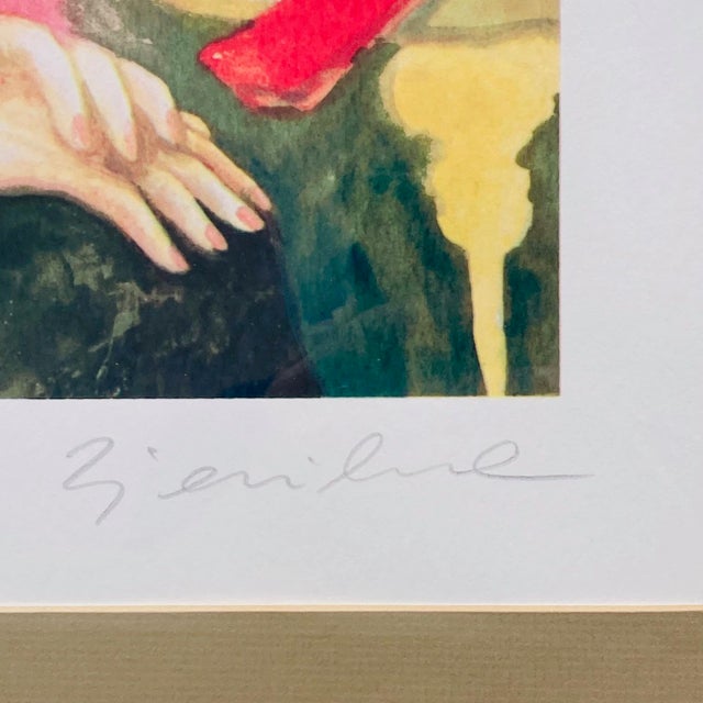 1980s Signed 1980s Joanna Zjawinska Serigraph "Love Life and Money Part 1" For Sale - Image 5 of 12