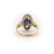 Late 19th Century Late 19th Century Victorian 18k Gold Rose Cut Diamond and Sapphire Navette Ring, Size 6.5 For Sale - Image 5 of 8
