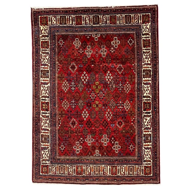Vintage Middle Eastern Meymeh Rug in Wool For Sale