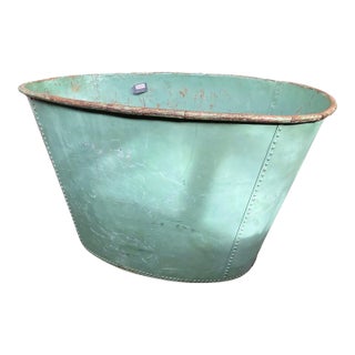 Fantastic 19th Century Oversized Painted French Tub, Probably for Grapes For Sale
