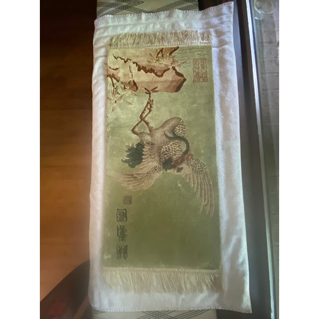 Silk wall tapestry that’s hand knotted. Excellent condition never on the floor but used as a wall tapestry. From a 50 year...