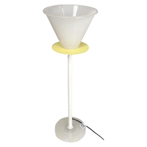 Italian Modern Table Lamp in Murano Glass and Yellow Metal, 1980s