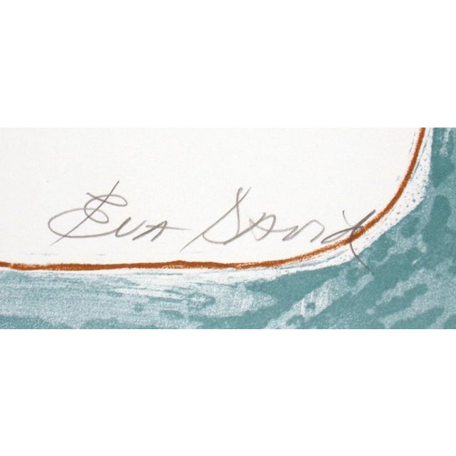 Abstract Expressionist Eva David "Composition" Hand Signed Unframed Lithograph Art For Sale - Image 4 of 6