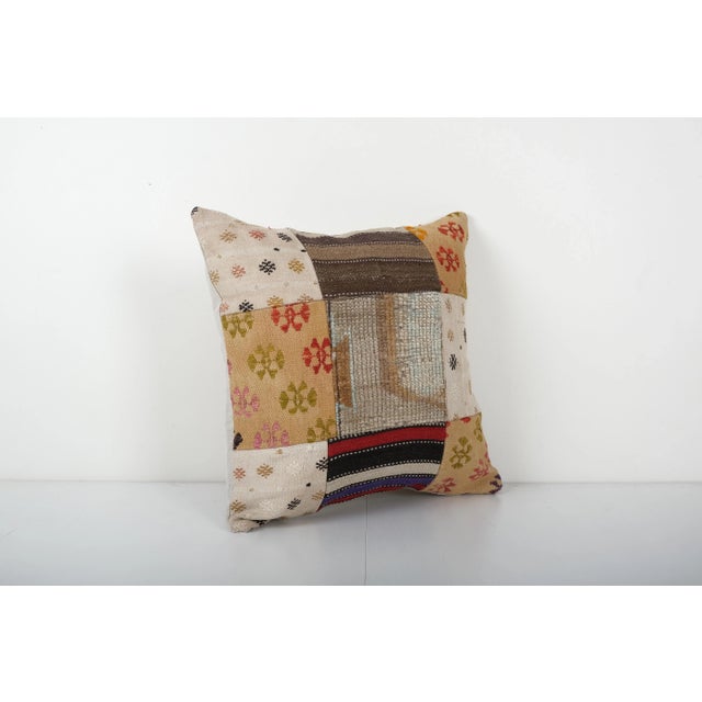 Mid-Century Modern Handmade Turkish Kilim Pillow Cover For Sale - Image 3 of 5