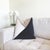 Black Colorblock Velvet Throw Pillow With Feather Down Insert For Sale In New York - Image 6 of 6