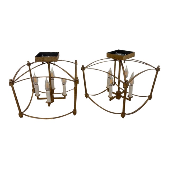 Visual Comfort Thayer Flush Mount - a Pair For Sale