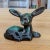 Bottle Green Mid 20th Century Blue Mountain Pottery Drip Glaze Blue, Green & Brown Redware Fawn Figurine For Sale - Image 8 of 12