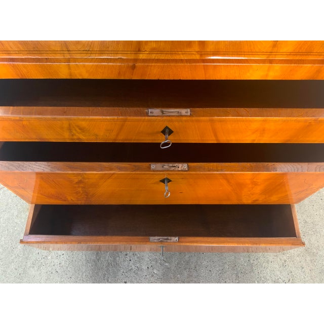 Early 19th Century Biedermeier Secretary in Ash, 1830s For Sale - Image 5 of 17