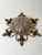 German Gilt Wrought Iron and Textured Glass Flush Mount, 1970s For Sale - Image 6 of 13