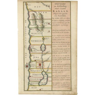 Dutch Map of Ancient Israel, 1730 For Sale