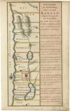 Dutch Map of Ancient Israel, 1730