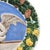 Italian Della Robbia Style Angels Oval Wall Platter 19.5" Glazed Relief Fruit For Sale - Image 4 of 14