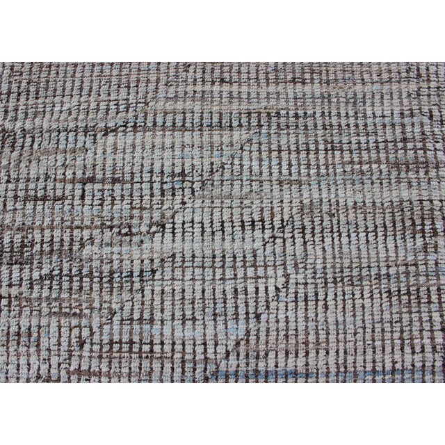 Textile Modern Afghanistan Rug in Neutral Tones With Subdued Design For Sale - Image 7 of 12