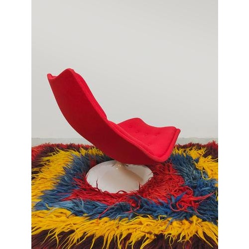 Artifort Vintage F511 Swivel Ladies Chair by Geoffrey Harcourt for Artifort, 1960s For Sale - Image 4 of 7