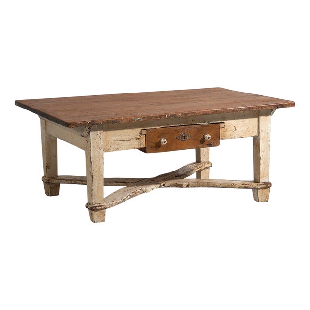 White Low Side Table, 1920s For Sale